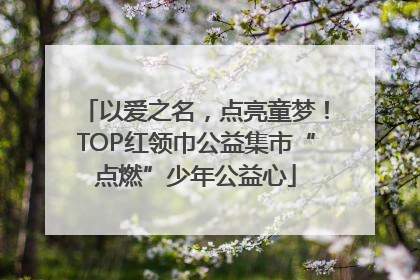 以爱之名，点亮童梦！TOP红领巾公益集市“点燃”少年公益心