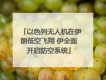 以色列无人机在伊朗低空飞翔 伊全面开启防空系统