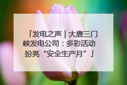 发电之声｜大唐三门峡发电公司：多彩活动扮亮“安全生产月”