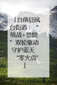 台前县凤台街道：“统战+禁烧”双轮驱动守护蓝天 “零火点”