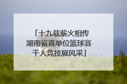 十九载薪火相传 湖南省直单位篮球赛千人竞技展风采