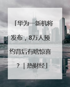 华为一新机将发布，8万人预约背后有啥惊喜？｜热财经