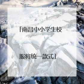 南昌中小学生校服将统一款式