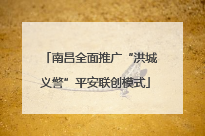 南昌全面推广“洪城义警”平安联创模式
