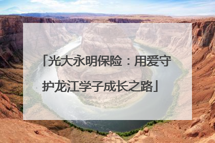 光大永明保险：用爱守护龙江学子成长之路