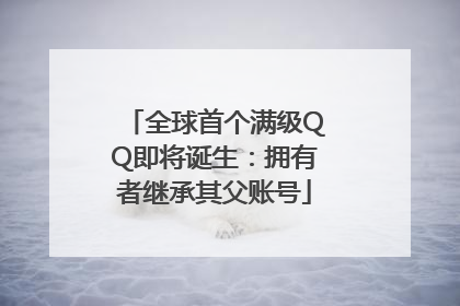 全球首个满级QQ即将诞生：拥有者继承其父账号