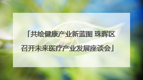 共绘健康产业新蓝图 珠晖区召开未来医疗产业发展座谈会