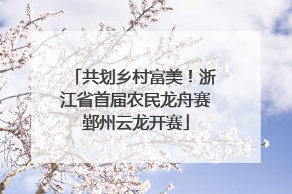 共划乡村富美！浙江省首届农民龙舟赛鄞州云龙开赛