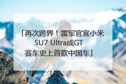 再次跨界！雷军官宣小米SU7 Ultra成GT赛车史上首款中国车