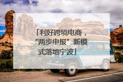利好跨境电商，“两步申报”新模式落地宁波