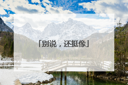 别说，还挺像