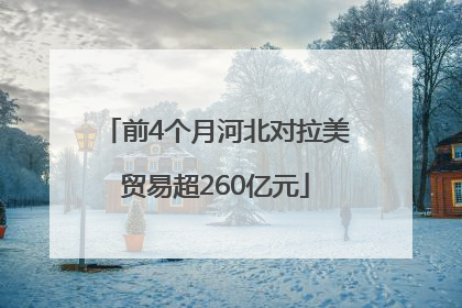 前4个月河北对拉美贸易超260亿元