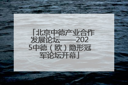 北京中德产业合作发展论坛——2025中德（欧）隐形冠军论坛开幕