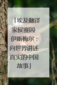 埃及翻译家侯赛因·伊斯梅尔：向世界讲述真实的中国故事