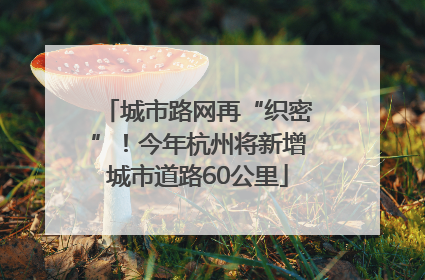城市路网再“织密”！今年杭州将新增城市道路60公里
