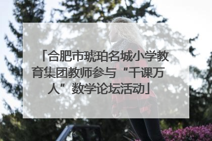 合肥市琥珀名城小学教育集团教师参与“千课万人”数学论坛活动