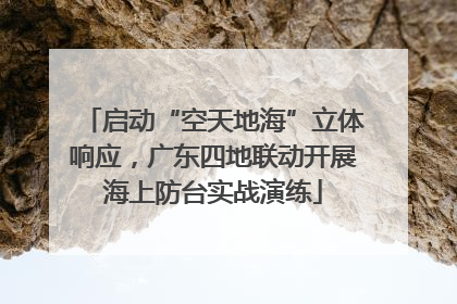 启动“空天地海”立体响应，广东四地联动开展海上防台实战演练