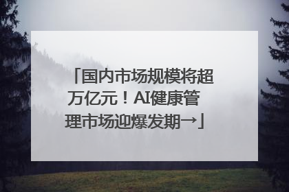 国内市场规模将超万亿元！AI健康管理市场迎爆发期→