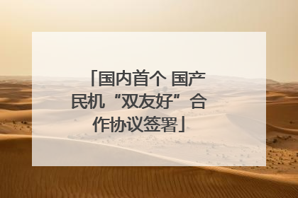 国内首个 国产民机“双友好”合作协议签署