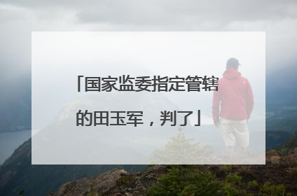 国家监委指定管辖的田玉军，判了
