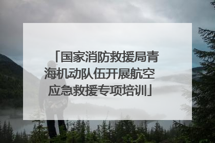 国家消防救援局青海机动队伍开展航空应急救援专项培训