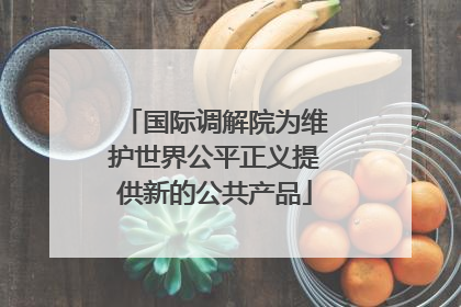国际调解院为维护世界公平正义提供新的公共产品