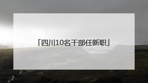 四川10名干部任新职
