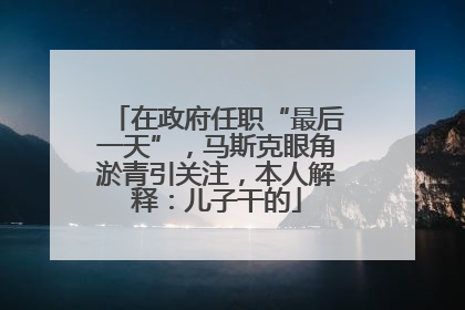在政府任职“最后一天”，马斯克眼角淤青引关注，本人解释：儿子干的