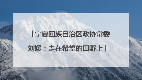 宁夏回族自治区政协常委刘媛：走在希望的田野上