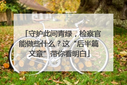 守护此间青绿，检察官能做些什么？这“后半篇文章”带你看明白