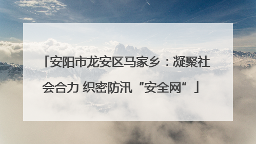 安阳市龙安区马家乡：凝聚社会合力 织密防汛“安全网”