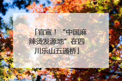 官宣！“中国麻辣烫发源地”在四川乐山五通桥
