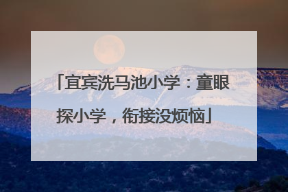 宜宾洗马池小学：童眼探小学，衔接没烦恼