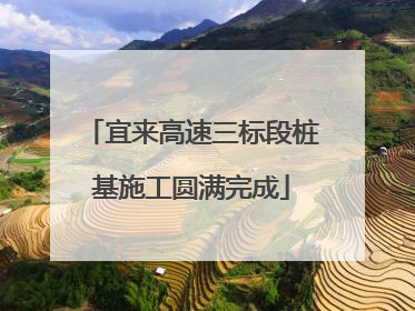 宜来高速三标段桩基施工圆满完成