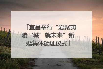 宜昌举行“爱聚夷陵‘城’就未来”新婚集体颁证仪式