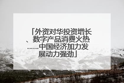 外资对华投资增长、数字产品消费火热……中国经济加力发展动力强劲