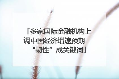 多家国际金融机构上调中国经济增速预期 “韧性”成关键词
