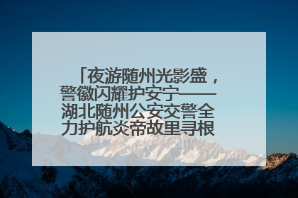 夜游随州光影盛，警徽闪耀护安宁——湖北随州公安交警全力护航炎帝故里寻根节夜游活动侧记