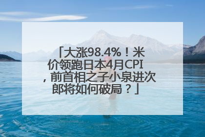 大涨98.4%!米价领跑日本4月CPI,前首相之子小泉进次郎将如何破局?