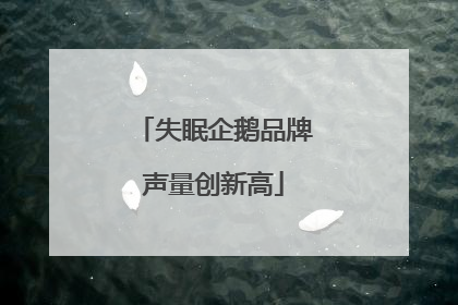 失眠企鹅品牌声量创新高