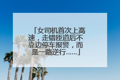 女司机首次上高速，走错匝道后不靠边停车报警，而是一路逆行……