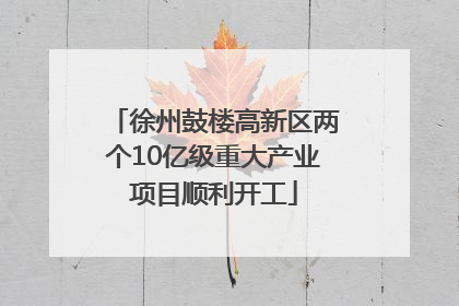 徐州鼓楼高新区两个10亿级重大产业项目顺利开工