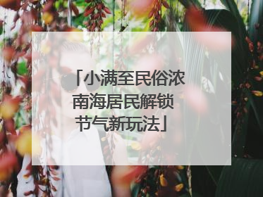 小满至民俗浓 南海居民解锁节气新玩法