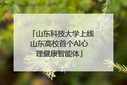 山东科技大学上线山东高校首个AI心理健康智能体
