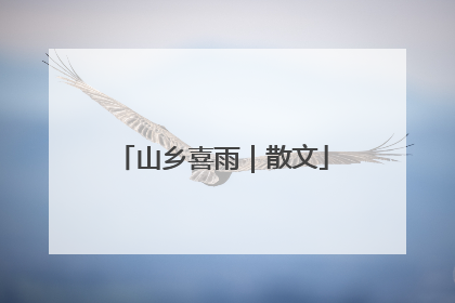 山乡喜雨｜散文