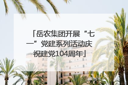 岳农集团开展“七一”党建系列活动庆祝建党104周年