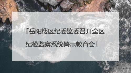 岳阳楼区纪委监委召开全区纪检监察系统警示教育会