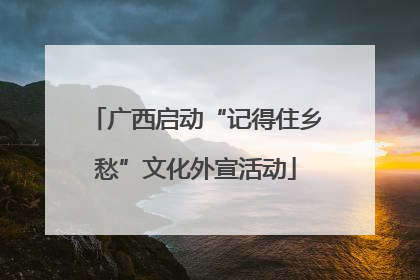 广西启动“记得住乡愁”文化外宣活动