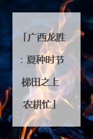 广西龙胜：夏种时节 梯田之上农耕忙