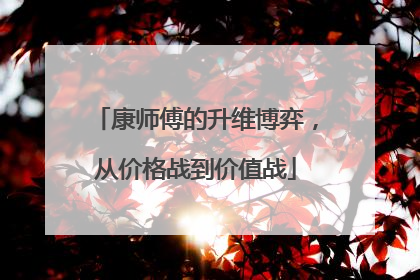 康师傅的升维博弈，从价格战到价值战